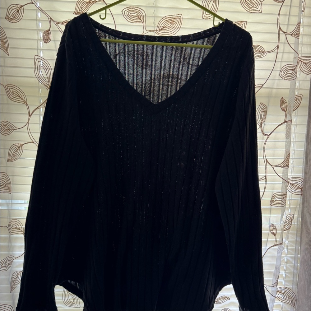 Black V-Neck Sweater